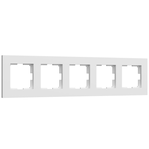 Рамка из поликарбоната на 5 постов Slab белый софт W0052961 Рамка из поликарбоната на 5 постов Slab белый софт W0052961