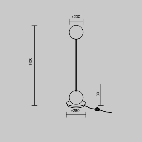 Напольный светильник (торшер) Maytoni MOD427FL-L20B3K фото 6