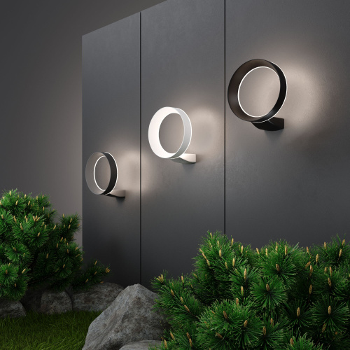 Уличный настенный светодиодный светильник Ring IP54 1710 TECHNO LED белый фото 3