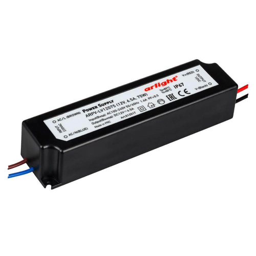 Блок питания Arlight ARPV-LV75 12V 75W IP67 6,5A 012017 Блок питания Arlight ARPV-LV75 12V 75W IP67 6,5A 012017