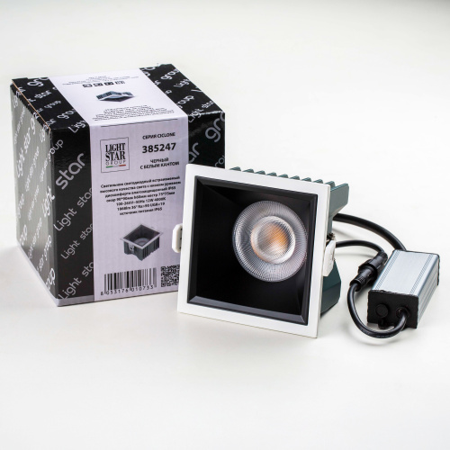 385247 Светильник CICLONE QUAD 12W LED 923LM 36G БЕЛЫЙ/ЧЕРНЫЙ 4000K IP65 фото 2