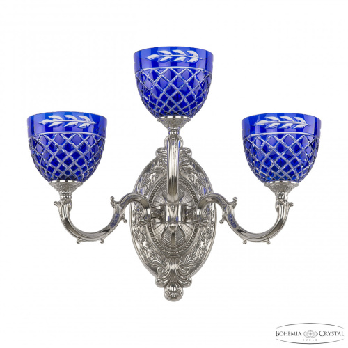 Бра бронзовые с хрусталём 7214B12/2+1/210 Ni P1 U Clear-Blue/H-1J Бра бронзовые с хрусталём 7214B12/2+1/210 Ni P1 U Clear-Blue/H-1J