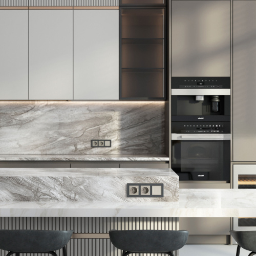 Розетка с заземлением (дымчатый) W1271004 фото 3 Розетка с заземлением (дымчатый) W1271004 фото 3