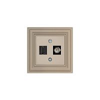 Розетка HDMI/TV Liregus Retro кремовый омбре 29-139