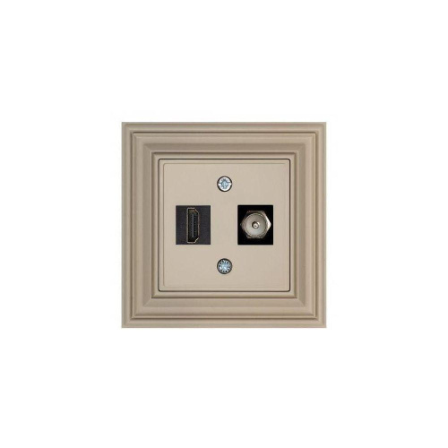 Розетка HDMI/TV Liregus Retro кремовый омбре 29-139 Розетка HDMI/TV Liregus Retro кремовый омбре 29-139