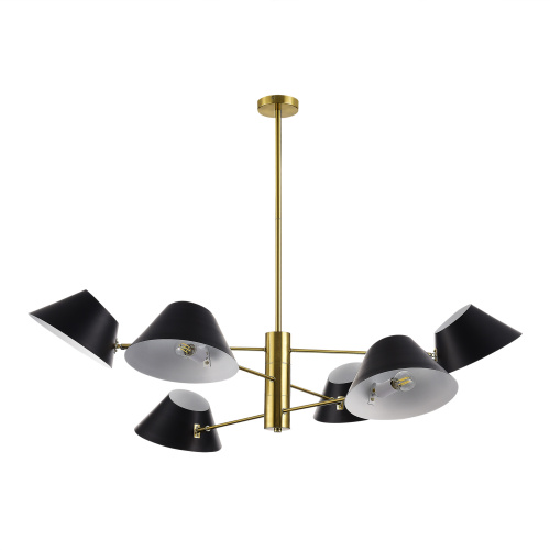 SLE1253-343-06 Светильник подвесной Латунь/Черный, Белый E14 6*60W NORBI фото 6