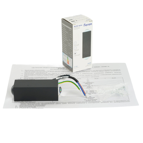 Светодиодный светильник стационарный Feron AL52 MINI 2*1W 4000K черный фото 5