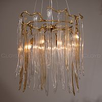 Люстра Cloyd SULAWESI C8 / Ø61 см - латунь - желт. стекло (арт.10398)