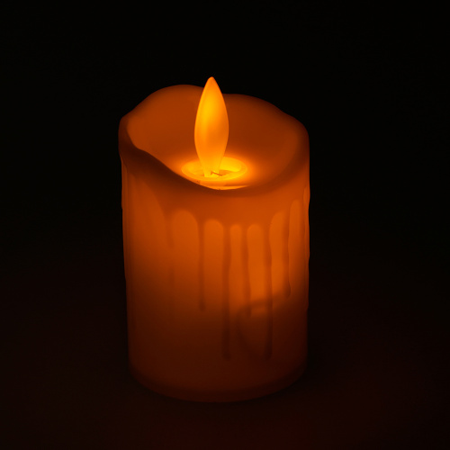 Световая фигура Свеча "Пламя"1LED (батарейки в компл), 7,5см, белый, LT134 фото 9