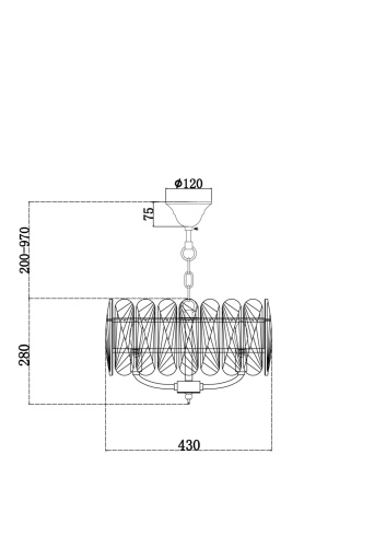 Подвесной светильник Maytoni MOD122PL-05BS фото 8