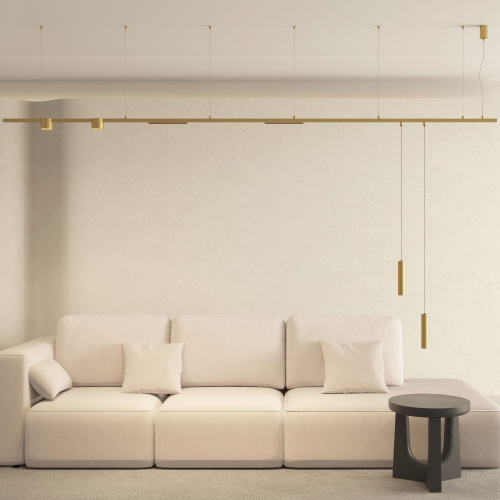 DK5743-SB Светильник для трека SHINE SPOT со светодиодом, D70*H60, 48V DC, 8W, RA?90, 3000K, IP20, сатинированная латунь, алюминий фото 2