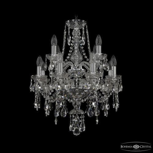 Люстра хрустальная 1415/8+4/165/2d Ni Люстра хрустальная 1415/8+4/165/2d Ni