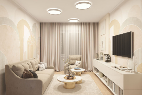 DK6511-WH Накладной светильник, LED, 50W, IP 20, 3000K - 6500K, белый, металл, полимер фото 2