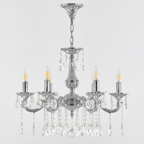 Люстра с хрустальными подвесками AL78101/6/175 A Ni Bohemia Ivele Crystal (Богемия Ивеле Кристалл) фото 3