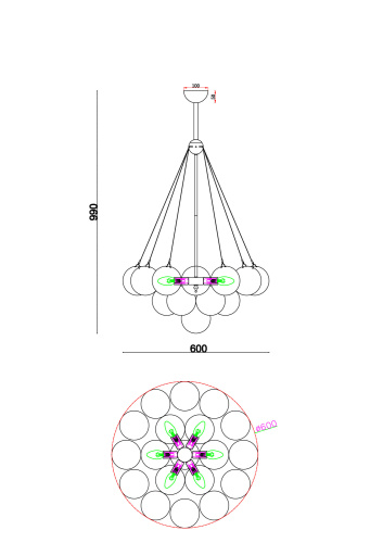 Подвесной светильник Freya FR5231PL-06BS фото 3