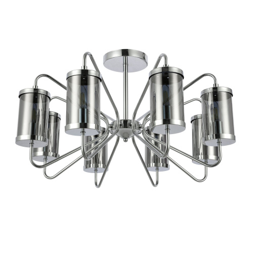 SLE102302-08 Светильник потолочный Хром/Дымчатый E14 8*40W VALIERI фото 5 SLE102302-08 Светильник потолочный Хром/Дымчатый E14 8*40W VALIERI фото 5