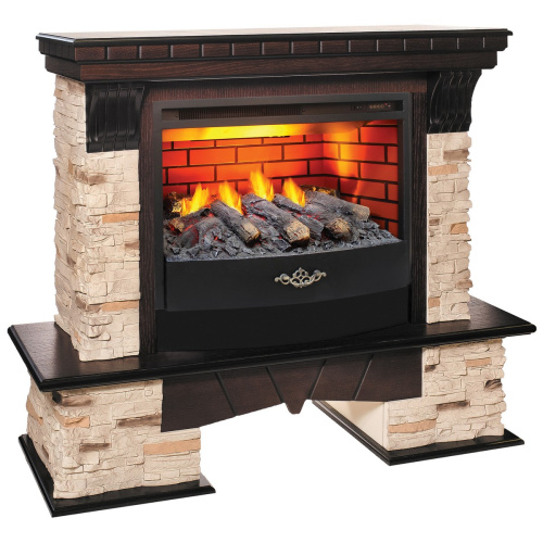 Электрокамин RealFlame Rockland AO античный дуб с очагом 3D Firestar 25,5 фото 2