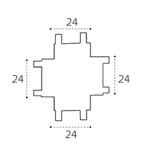 IT09-9031 black соединитель крестовой фото 5