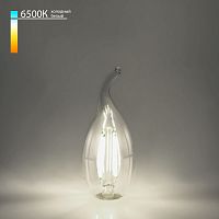 Филаментная светодиодная лампа "Свеча на ветру" CW35 9W 6500K E14 прозрачная BLE1441