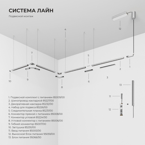 Трековый светильник 10W 4000K (никель) 85525/01 система Лайн 85525/01 фото 8 Трековый светильник 10W 4000K (никель) 85525/01 система Лайн 85525/01 фото 8