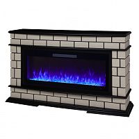 Электрокамин RealFlame Fiero 42 AO античный дуб c Diamond 42, с муляжом дров и кристаллами