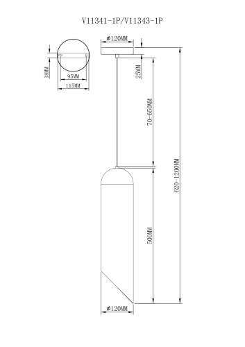 Светильник подвесной Moderli V11343-1P Tube фото 7