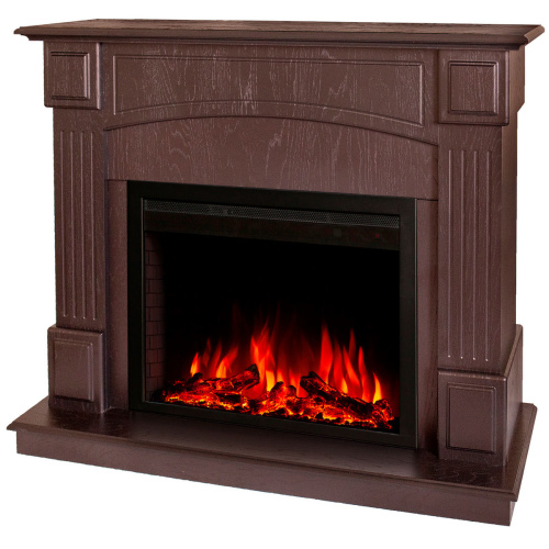 Электрокамин RealFlame Carolina 24/25,5 DN темный орех с очагом Saphir 25,5 фото 3 Электрокамин RealFlame Carolina 24/25,5 DN темный орех с очагом Saphir 25,5 фото 3