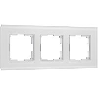 Рамка из стекла на 3 поста Senso белый soft-touch W0033101