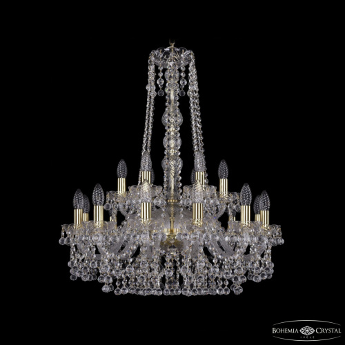 Люстра хрустальная 1409/12+6/240/h-77 G