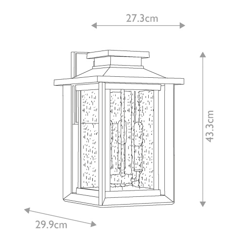 Настенный фонарь Quoizel, Арт. QZ-WAKEFIELD-L-TBK фото 4