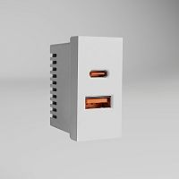 Модульная розетка USB тип A+C W1272701