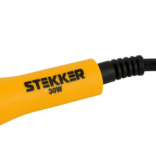 PLE201- 30 Паяльник 30W с кнопкой вкл., нихромовый нагреватель, долговечное жало, 230В фото 4