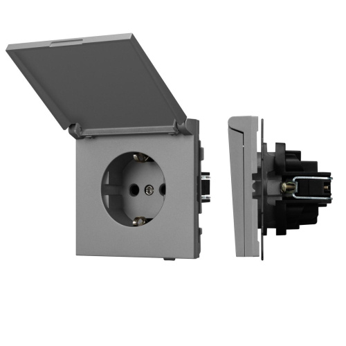 Механизм розетки влагозащищённый SCT-TENDO-MCP-PL-GR (230V, 16A) Arlight 054092 Механизм розетки влагозащищённый SCT-TENDO-MCP-PL-GR (230V, 16A) Arlight 054092