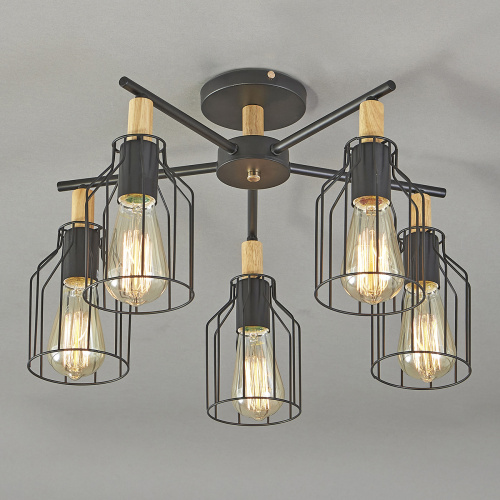 Потолочный светильник Escada 469/5PL E27*60W Black фото 3 Потолочный светильник Escada 469/5PL E27*60W Black фото 3