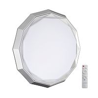7671/DL COLOR SN 000 Светильник пластик/белый/хром LED 48Вт 3000-6000К D435 IP43 пульт ДУ VAXIN