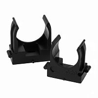 Крепеж-клипса для труб для прямого монтажа STEKKER PMPH20B черная в п/э D20 мм (упаковка 100 шт)