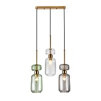 Подвесной светильник Escada 1141/3S E14*60W Clear/Green/Smoke