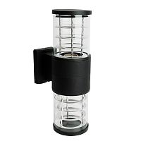 Светильник садово-парковый Feron.ONE DH0802-P, на стену вверх/вниз,  E27 230V, черный пластик