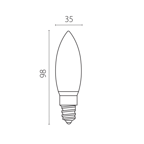 933504 Лампа энергосберегающая LED FILAMENT 220V C35 E14 6W=65W 400-430LM 360G CL 4000K 30000H фото 2