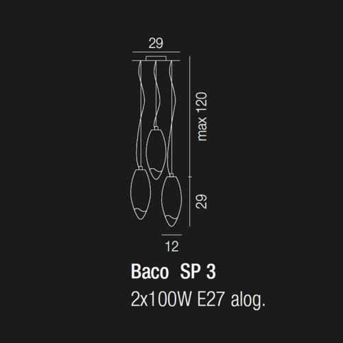Подвесной светильник SP BACO 3 BC RU фото 2