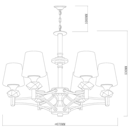 Подвесная люстра Vele Luce Benfatta VL1354L06 фото 3 Подвесная люстра Vele Luce Benfatta VL1354L06 фото 3