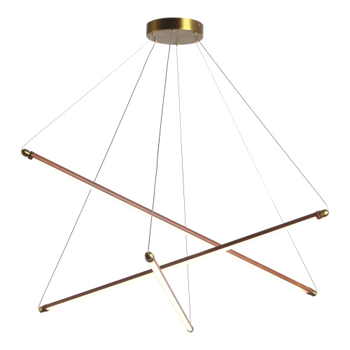 utsenka-SL6225.303.03 Светильник подвесной ST-Luce Латунь/Терракотовый, Белый LED 3*13W 3000K BRICK