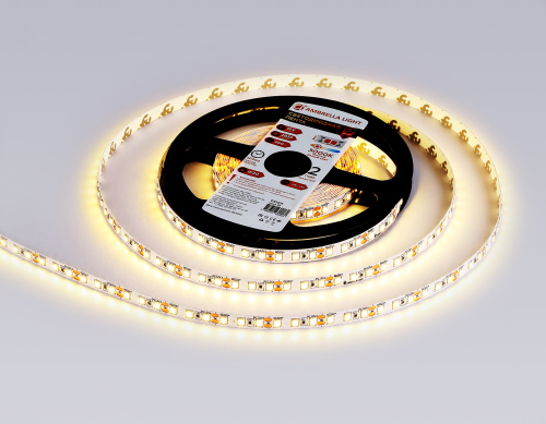 Светодиодная лента 12В 2835 120Led 9.6Вт/м 3000K IP20 5м фото 3