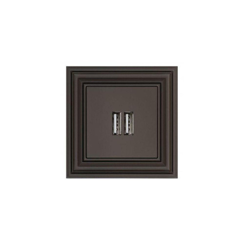 Розетка 2xUSB Liregus Retro коричневый омбре 29-016 Розетка 2xUSB Liregus Retro коричневый омбре 29-016