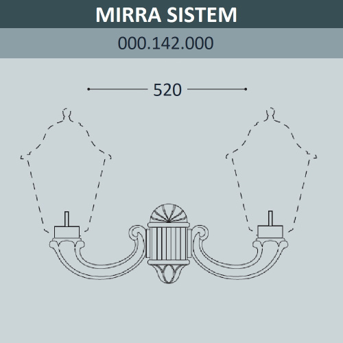 Fumagalli Консоль для паркового фонаря FUMAGALLI MIRRA SYS 000.142.000.A0 Fumagalli Консоль для паркового фонаря FUMAGALLI MIRRA SYS 000.142.000.A0