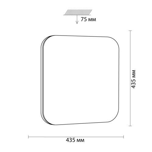3020/DL TAN SN 213 Светильник пластик/хром LED 48Вт 3000-6300K 435х435 IP43 пульт ДУ/ LampSmart LONA