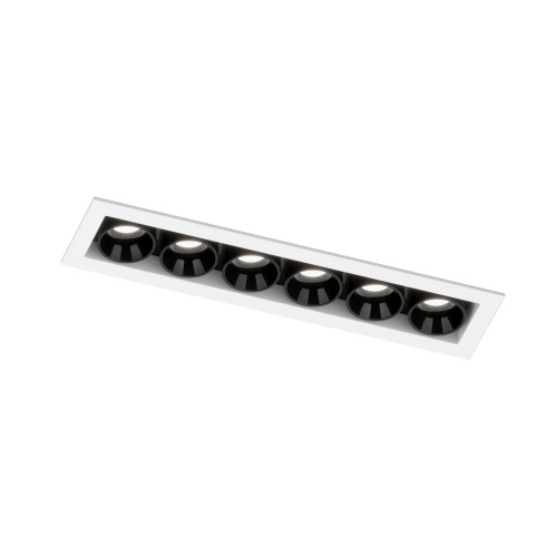 DK2514-WB Встраиваемый светильник SPACE со светодиодом L126mm 220V 10W 38° 4000К IP20 белый/черный алюминий фото 6