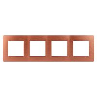 Рамка 4-постовая ЭРА 12 сатин медь 12-5104-14 Б0052537