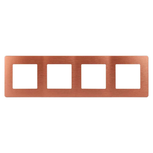 Рамка 4-постовая ЭРА 12 сатин медь 12-5104-14 Б0052537 Рамка 4-постовая ЭРА 12 сатин медь 12-5104-14 Б0052537