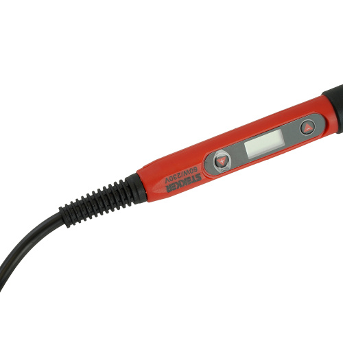 Паяльник с регулировкой температуры цифровой до500С с керам.нагревателем,60Вт,долговечное жало,230В, STEKKER PLE702-60 фото 5